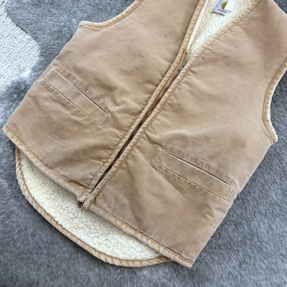 HTF Vintage 70s Sherpa Lined Carhartt Vest - Picture 4 of 12